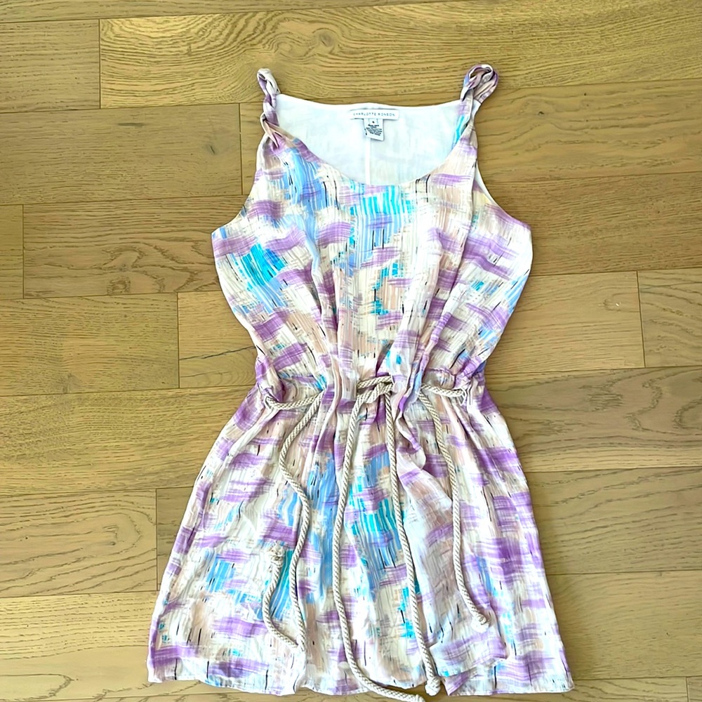 Charlotte Ronson Pastal colour dress with rope tie waist